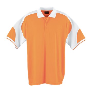 Mens Vector Golf Shirt - OrangeWhite
